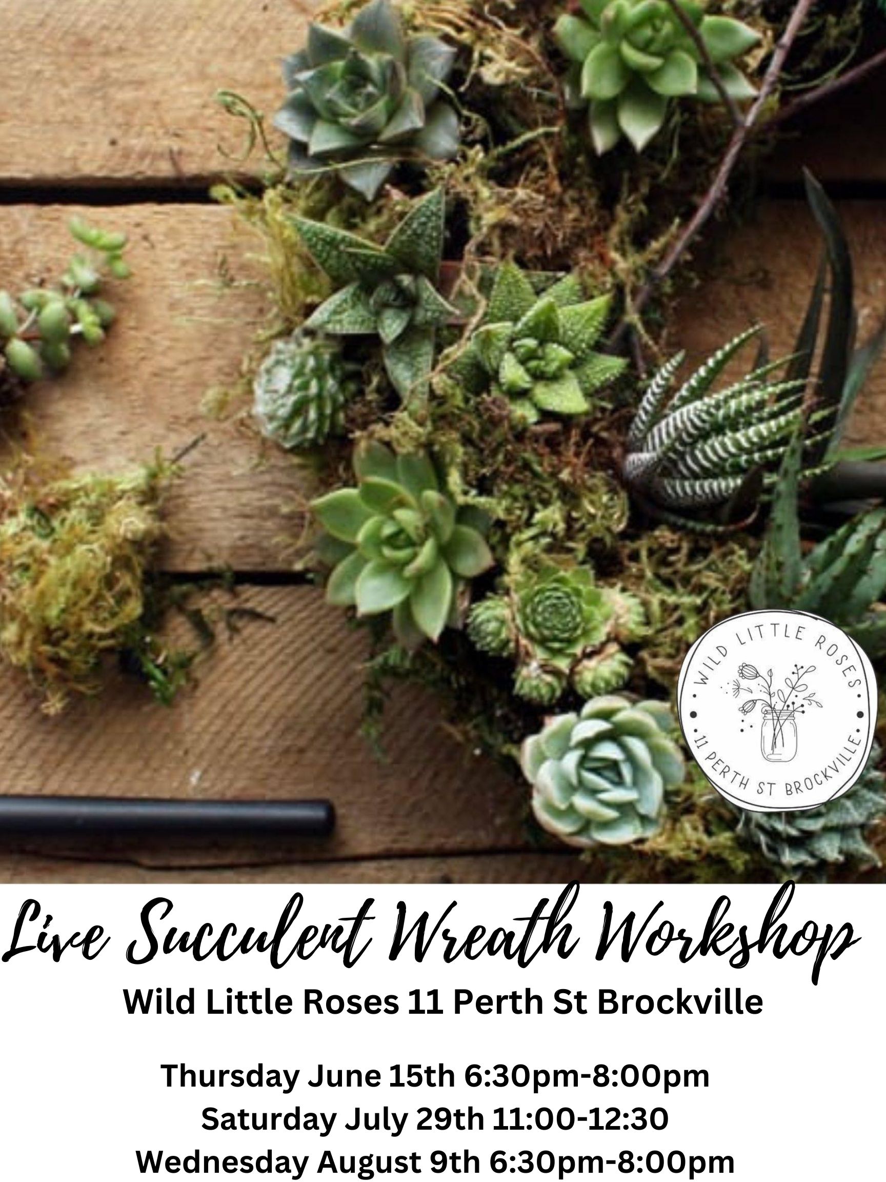 Live Succulent Wreath Workshop